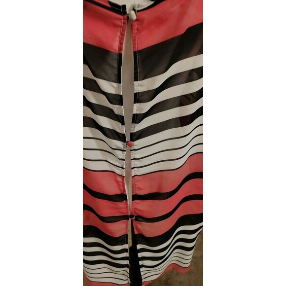 Torrid Sheer Blouse Size 3 Button Back Striped Lightweight Beach Boho - Picture 5 of 11